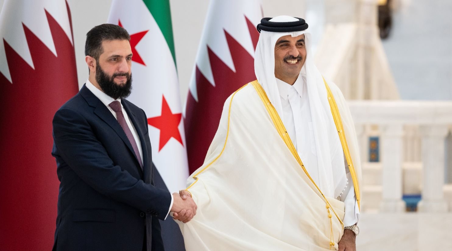 HH The Amir and Syrian President review regional and international developments