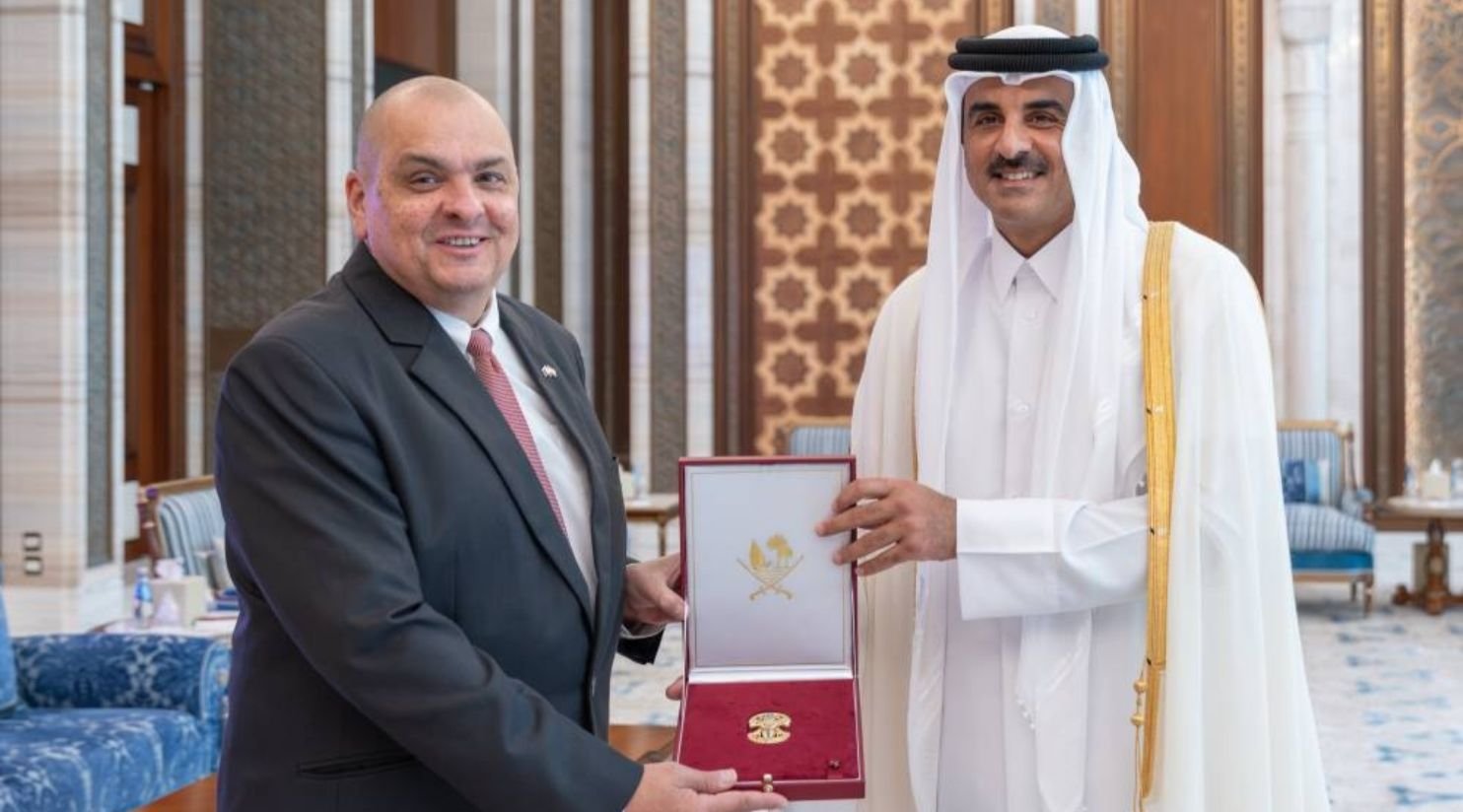 HH The Amir awards Hungarian ambassador Al Wajbah Decoration